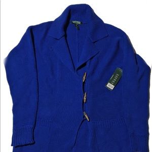 Lauren Ralph Lauren blue cardigan size medium